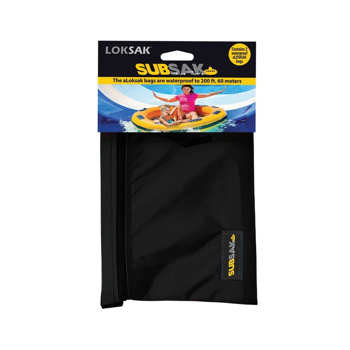 LOKSAK SUBSAK waterproof waist pack with two aLOKSAK bags – Black