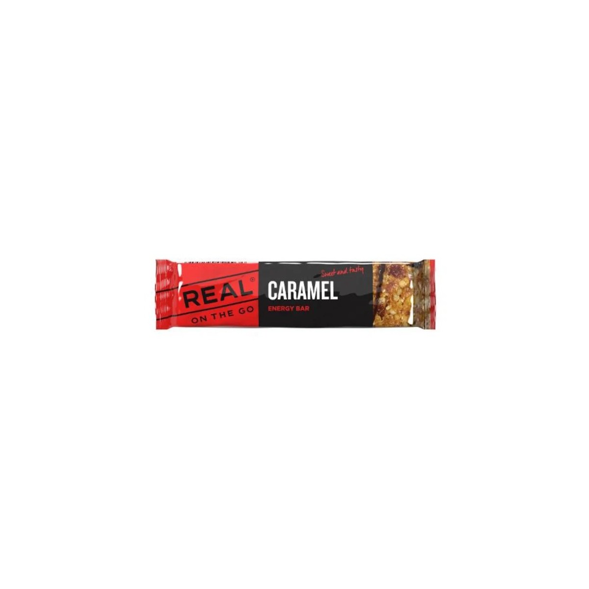 REAL On The Go Caramel Energy Bar 40 g pack