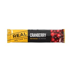 REAL On The Go Cranberry Protein Bar 40 g pack