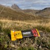 Cranberry Protein Bar unwrapped outdoor snack