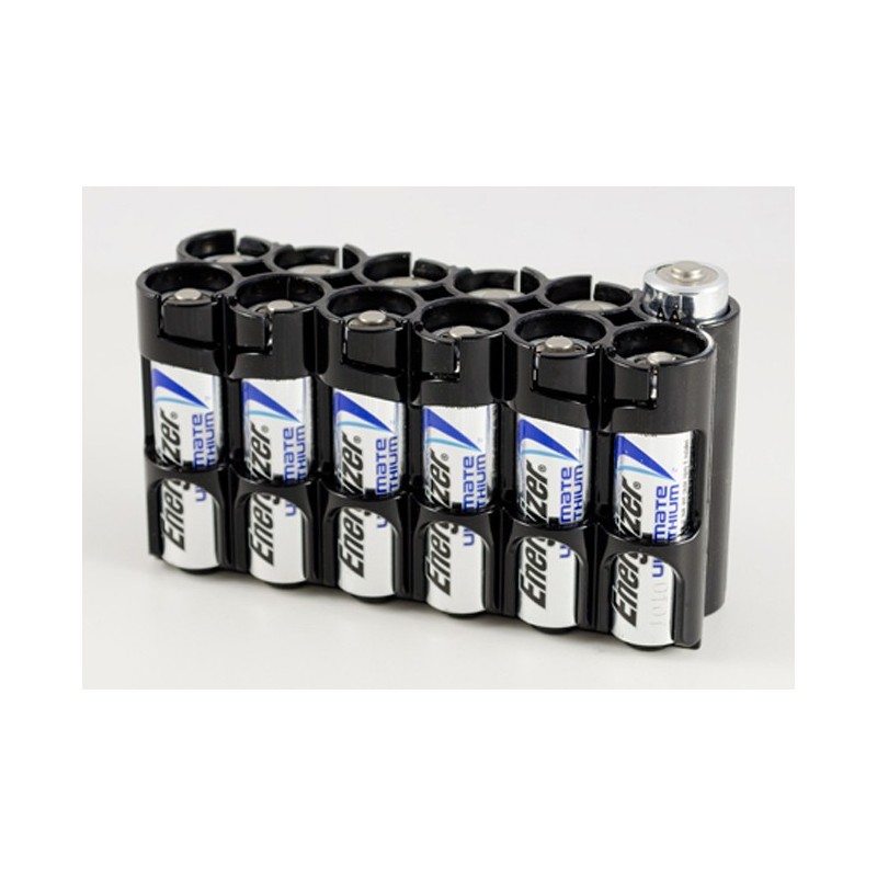 Powerpax Storacell 12AA Battery Caddy Black